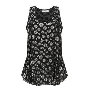 Chloe sleeveless Blouse black and gold size 4
